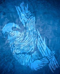 Sloth Etching Art