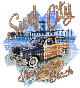 Surf City Woody Art